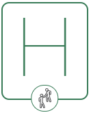 The letter H