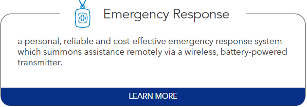 Emergency Response: a personal, reliable and cost-effective emergency response system which summons assistance remotely via a wireless, battery-powered transmitter.