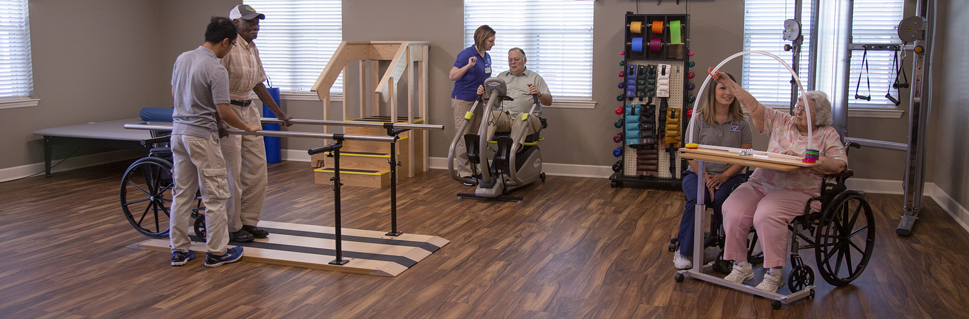 Residents receiving a multitude of rehab therapy